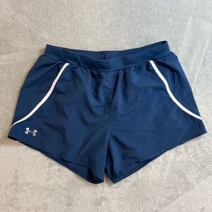 Women's Under Armour HeatGear Loose Running Athletic Shorts Inner Brief sz M EUC